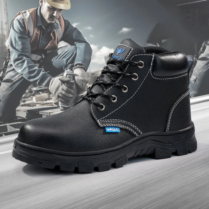Heat-resistant Safety Boot Shoes High Cut Steel Toe Anti-smash Breathable