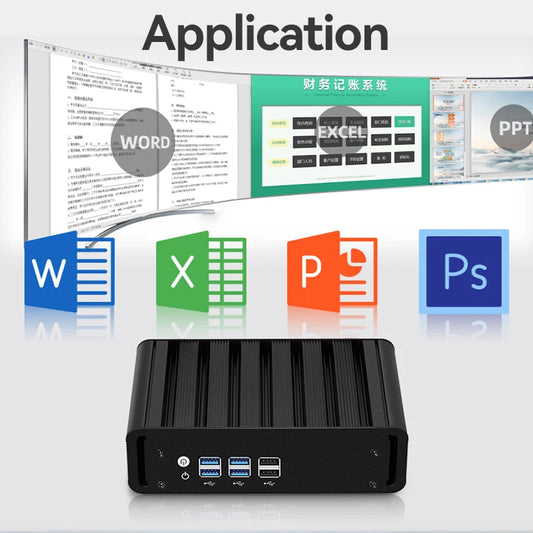 XCY Fanless Mini PC Intel Core I3 I5 I7 DDR3 RAM Single RJ45 LAN Ethernet USB2.0 USB3.0 Win10 Linux Micro Computer