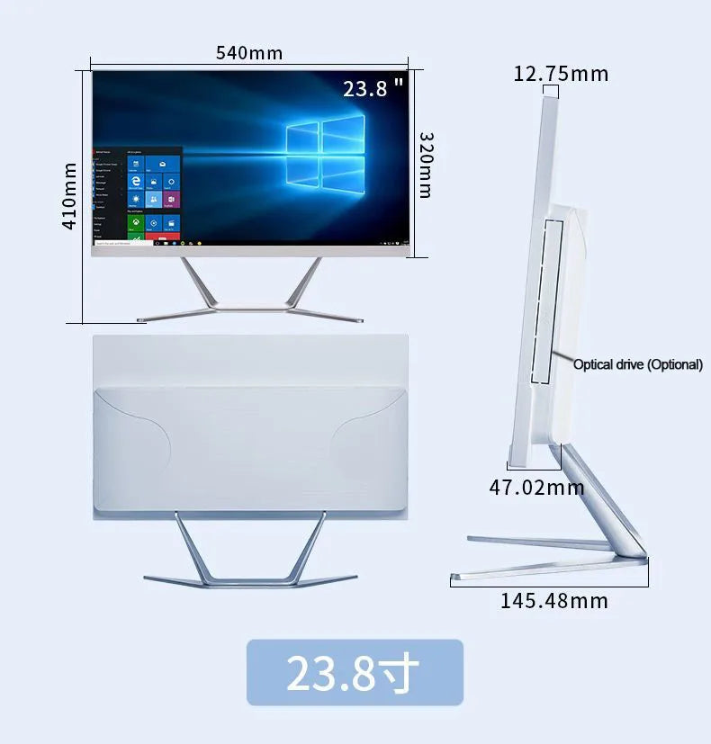 21.5 Inch Monoblock Full Set Gaming PC I5 All in One Computer 8-256gb Aio