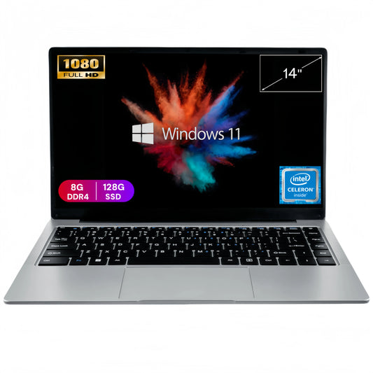 14 Inch Intel N4500 8GB RAM 128GB SSD Laptop Windows 11