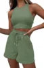 Women Sets Fashion Two Piece Satin Sets Ladies Summer  Vest and Shorts Pans Women's Casual Clothings