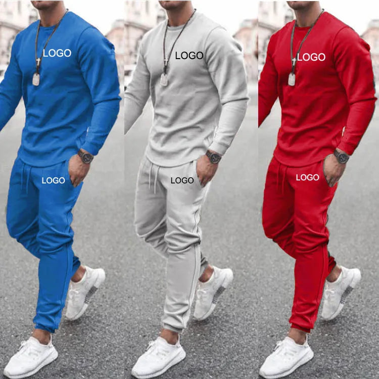 New Training Wear Men Plain Track Sweat Jogging Jogger Suit Set Custom Blank Tracksuit Sweatsuit Men 2 Two Piece Pants Set