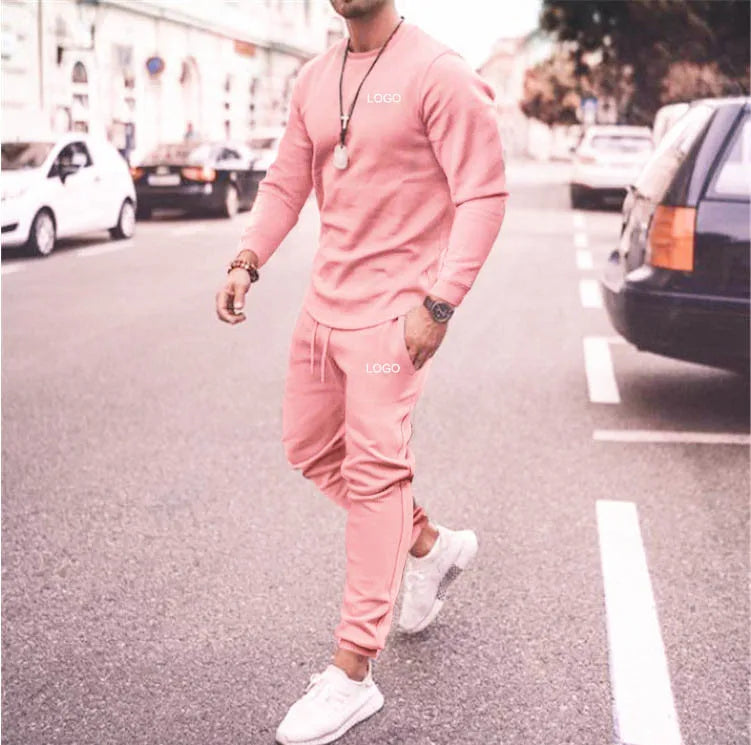 New Training Wear Men Plain Track Sweat Jogging Jogger Suit Set Custom Blank Tracksuit Sweatsuit Men 2 Two Piece Pants Set