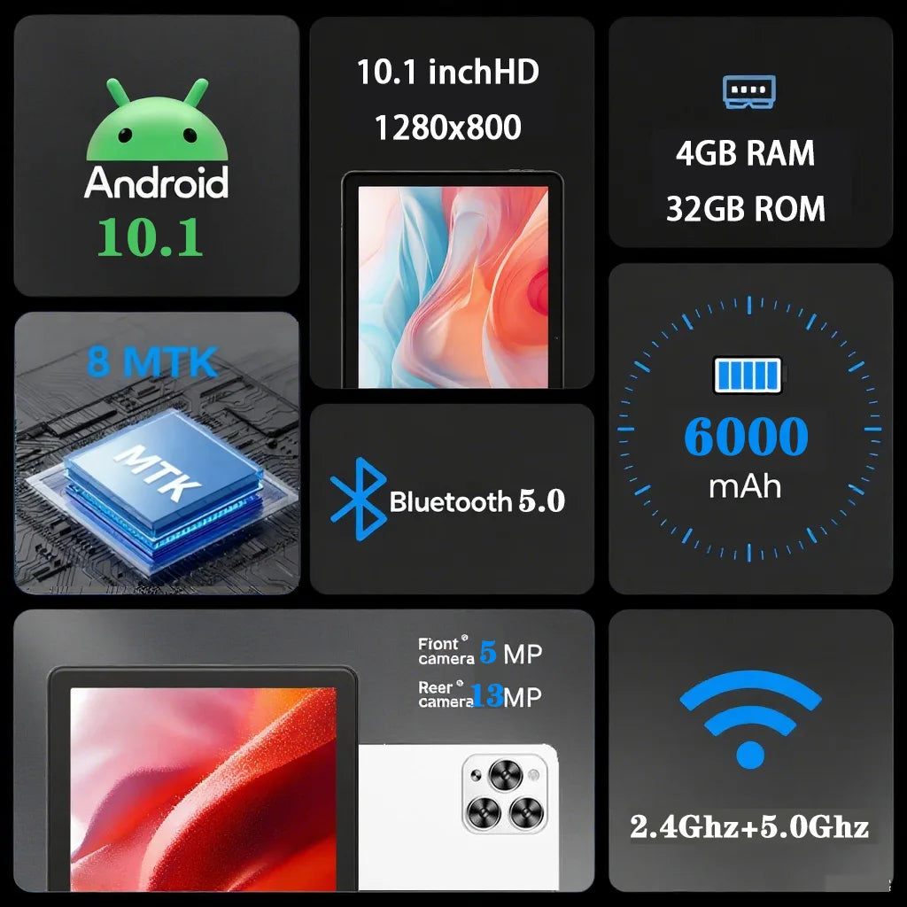 Factory Direct Sale New 10.1inch Android Tablet 4G Dual Sim Dual Standby 3Gb Memory 64Gb Rom Octa Core MTK Processor Business