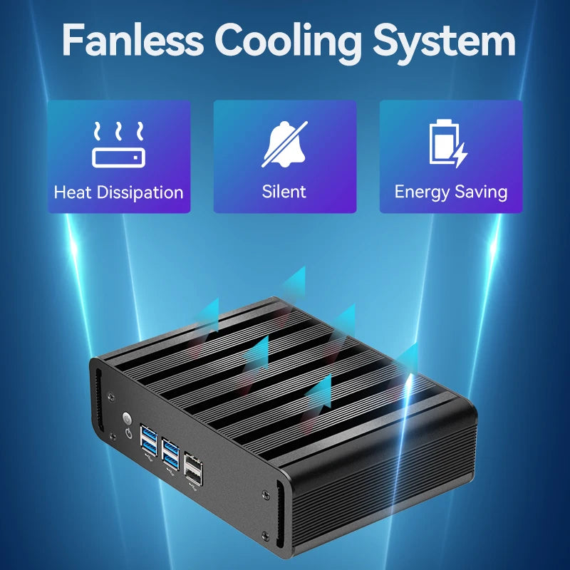 XCY Fanless Mini PC Intel Core I3 I5 I7 DDR3 RAM Single RJ45 LAN Ethernet USB2.0 USB3.0 Win10 Linux Micro Computer