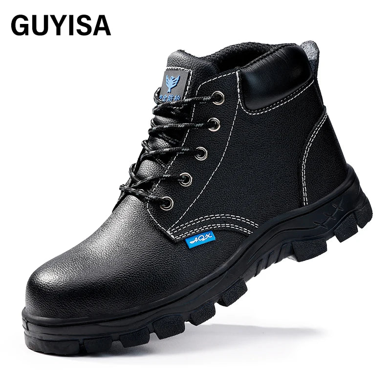 Heat-resistant Safety Boot Shoes High Cut Steel Toe Anti-smash Breathable