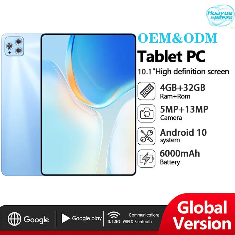 Factory Direct Sale New 10.1inch Android Tablet 4G Dual Sim Dual Standby 3Gb Memory 64Gb Rom Octa Core MTK Processor Business
