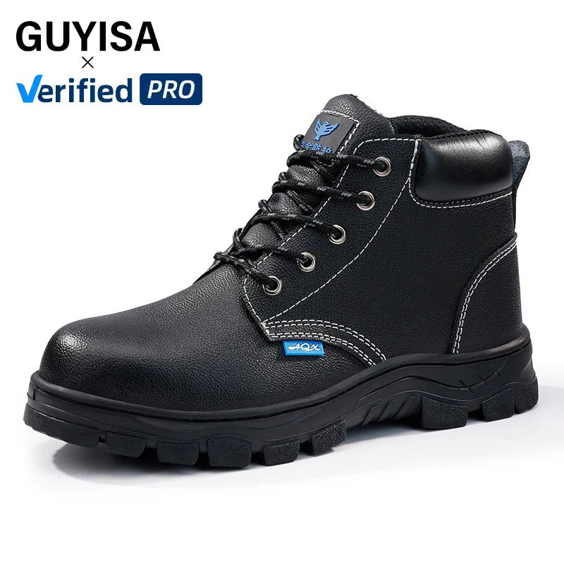 Heat-resistant Safety Boot Shoes High Cut Steel Toe Anti-smash Breathable