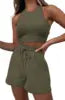 Women Sets Fashion Two Piece Satin Sets Ladies Summer  Vest and Shorts Pans Women's Casual Clothings
