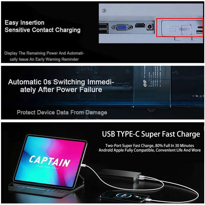 All in One AIO 24 Inch CPU Core i3 9100 DDR4 16GB RAM 512GB SSD Desktop Computer Monoblock All in One PC With UPS Battery