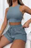 Women Sets Fashion Two Piece Satin Sets Ladies Summer  Vest and Shorts Pans Women's Casual Clothings